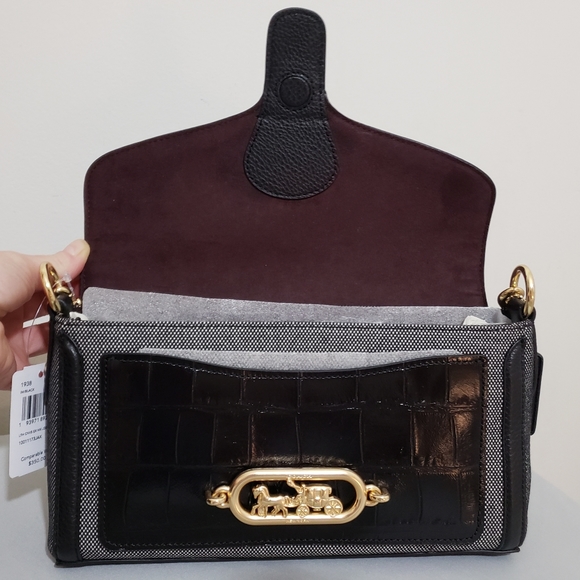 NWT! COACH CONVERTIBLE BLACK JADE SHOULDER/CROSSBODY BAG - Picture 11 of 15